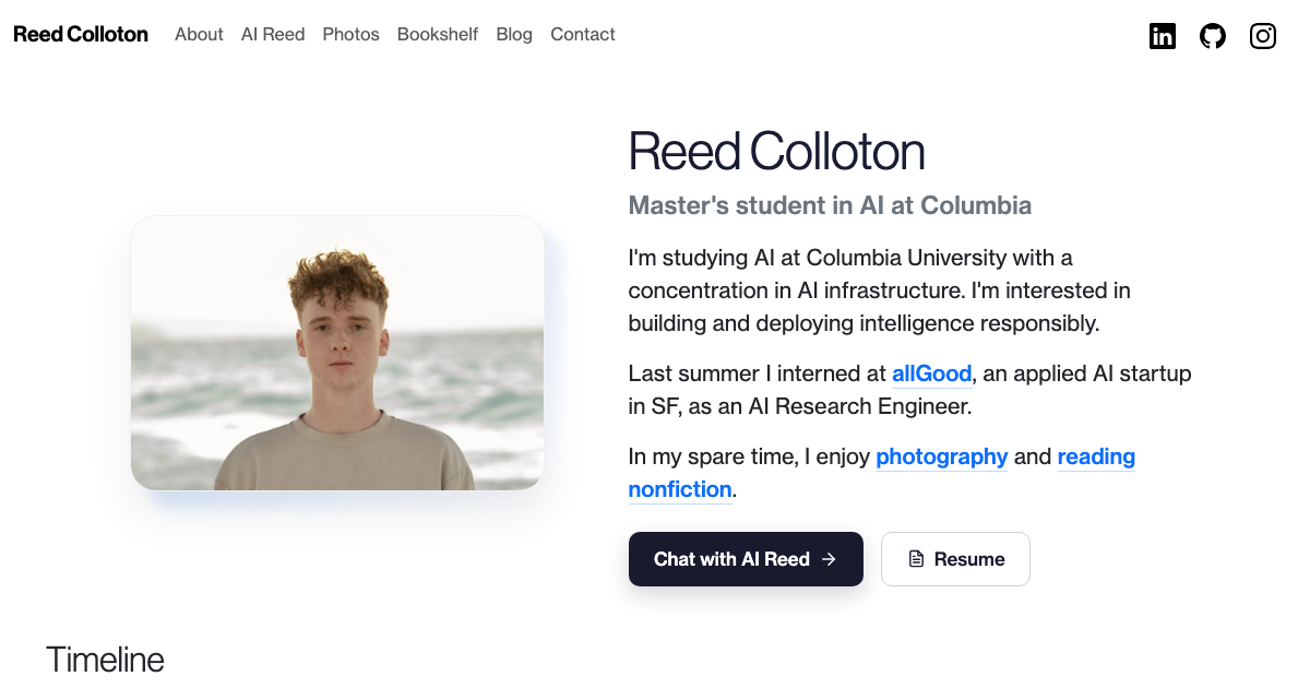 Colton Reedy About | Reed Colloton